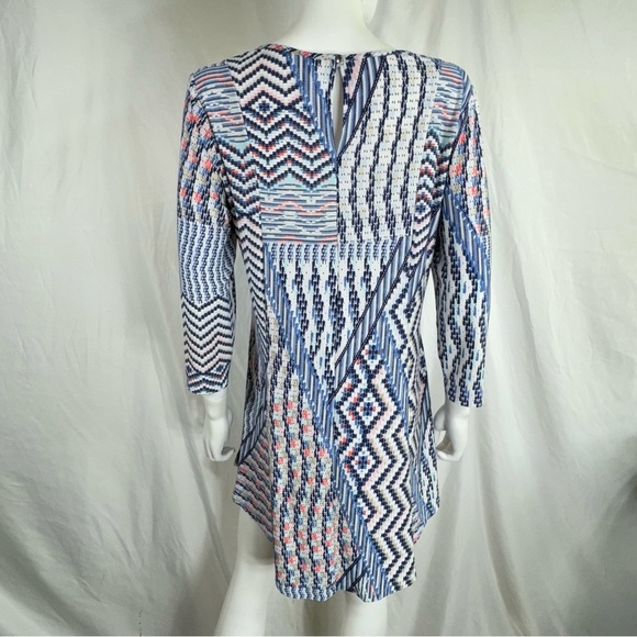 Cato Asymmetrical High Low 3/4 Sleeve Swing Tunic Top - Picture 3 of 5